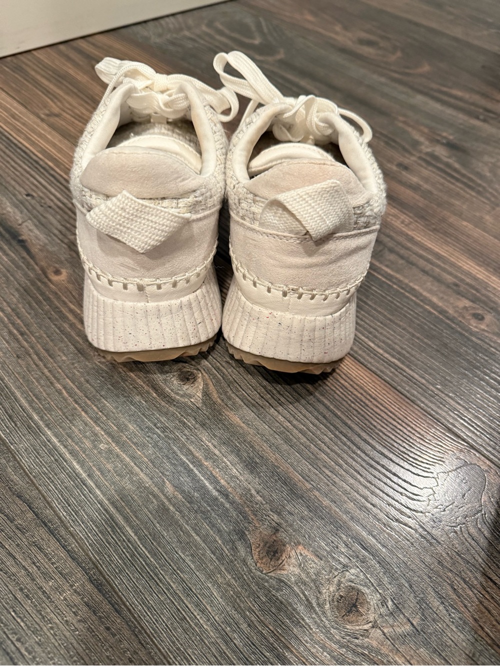 Universal Thread Cream Knit Platform Lace-Up Sneakers - Picture 3 of 4